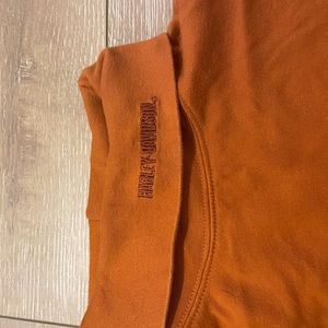 Burnt orange Harley Davidson turtle neck long sleeve
